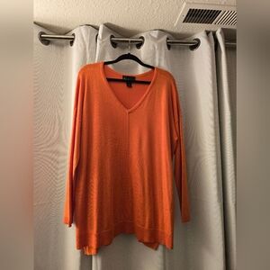 Peach V-Neck Women's Sweater